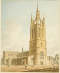 Kathedrale St. Nikolaus, Newcastle upon Tyne (Bleistift und Aquarell)
